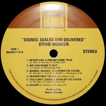 LP Stevie Wonder: Signed Sealed & Delivered