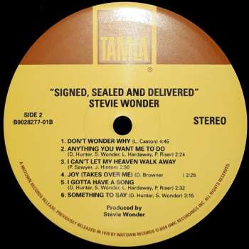 LP Stevie Wonder: Signed Sealed & Delivered