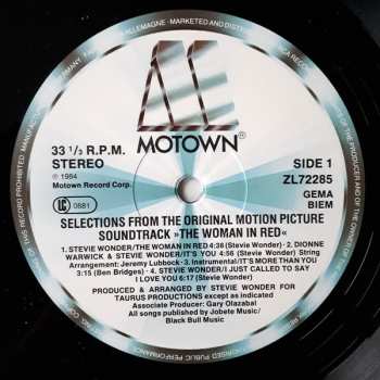 LP Stevie Wonder: The Woman In Red (Selections From The Original Motion Picture Soundtrack)