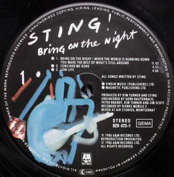 2LP Sting: Bring On The Night