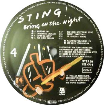 2LP Sting: Bring On The Night