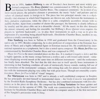 CD Stockholm Chamber Brass: Now