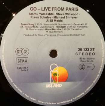 2LP Stomu Yamashta's Go: Go Live From Paris