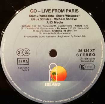 2LP Stomu Yamashta's Go: Go Live From Paris
