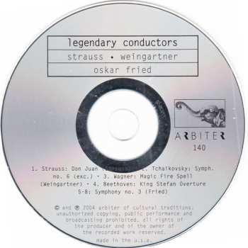 CD Richard Strauss: Legendary Conductors - 1924 First Eroica Recording, Oskar Fried