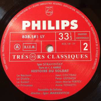 LP Igor Stravinsky: Histoire Du Soldat