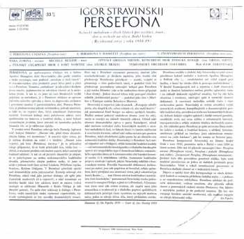 LP Igor Stravinsky: Persefona