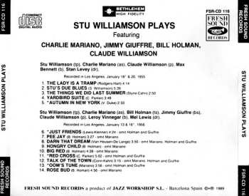 CD Jimmy Giuffre: Stu Williamson Plays - The Bethlehem Years