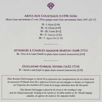 CD Studio de Musique Ancienne de Montréal: Musique Sacrée En Nouvelle-France: Messes, Motets & Pièces D'orgue