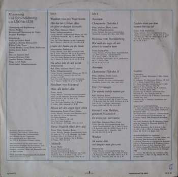 LP Studio der Frühen Musik: Minnesang Und Spruchdichtung Um 1200-1320