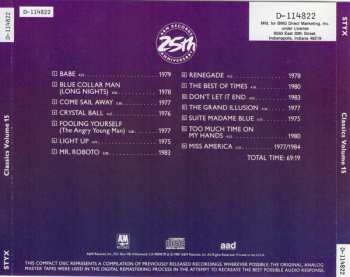 CD Styx: Classics Volume 15