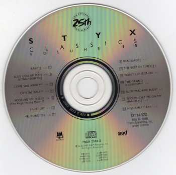 CD Styx: Classics Volume 15