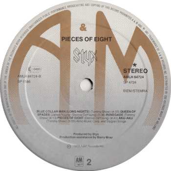 LP Styx: Pieces Of Eight