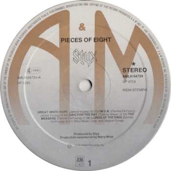 LP Styx: Pieces Of Eight