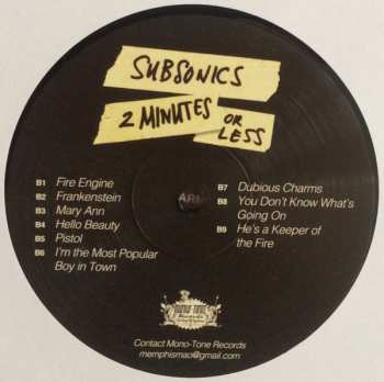 LP Subsonics: 2 Minutes Or Less
