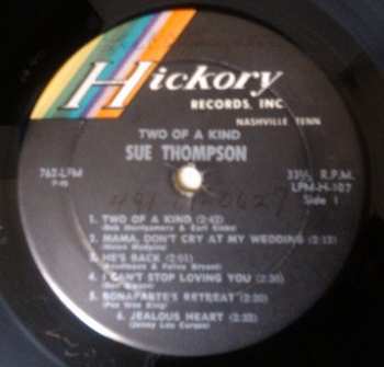 CD Sue Thompson: Two Of A Kind