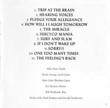 CD Suicidal Tendencies: How Will I Laugh Tomorrow When I Can't Even Smile Today