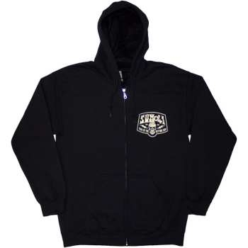 Merch Sum 41: Sweatshirt With Zipper Tour '24 Pocket Logo Sum 41 & Skull Back