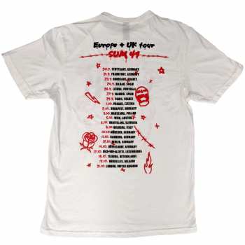Merch Sum 41: Sum 41 Unisex T-shirt: Sketches European Tour 2022 (back Print) (ex-tour) (large) L