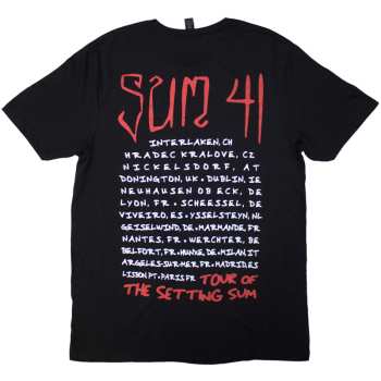Merch Sum 41: Sum 41 Unisex T-shirt: Tour '24 Skull (black) (back Print & Ex-tour) (medium) M