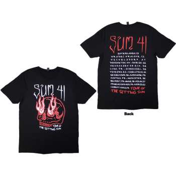 Merch Sum 41: Sum 41 Unisex T-shirt: Tour '24 Skull (black) (back Print & Ex-tour) (medium) M