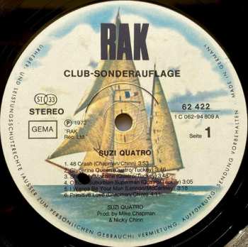 LP Suzi Quatro: Suzi Quatro