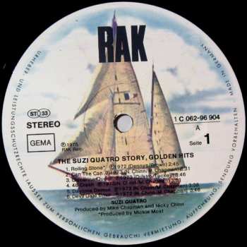LP Suzi Quatro: The Suzi Quatro Story - 12 Golden Hits