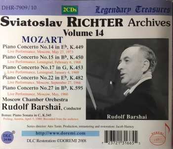 2CD Wolfgang Amadeus Mozart: Sviatoslav Richter Archives Vol. 14 - Piano Concertos