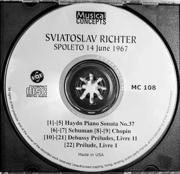 CD Sviatoslav Richter: Spoleto 14 June 1967