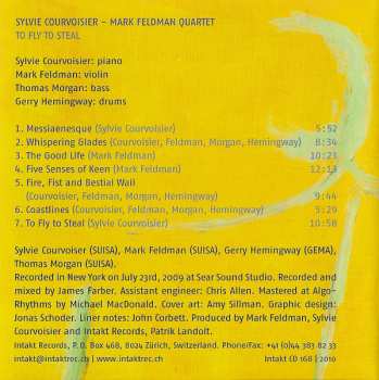 CD Sylvie Courvoisier - Mark Feldman Quartet: To Fly To Steal