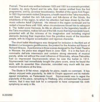 CD Karol Szymanowski: Harnasie • Mandragora • Étude