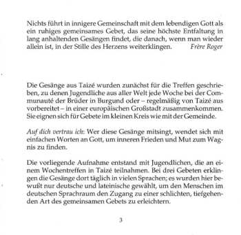 CD Taizé: Auf Dich Vertrau Ich (Gesänge Aufgenommen In Taizé)