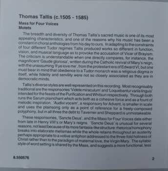 CD Thomas Tallis: Mass For Four Voices • Motets