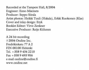 CD Tampere Philharmonic Orchestra: Great Baritone Arias