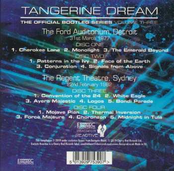 4CD/Box Set Tangerine Dream: The Official Bootleg Series Volume Three