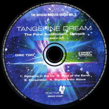 4CD/Box Set Tangerine Dream: The Official Bootleg Series Volume Three
