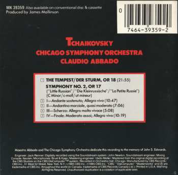 CD Pyotr Ilyich Tchaikovsky: Symphony No. 2 / The Tempest = Der Sturm
