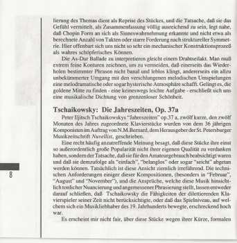 CD Pyotr Ilyich Tchaikovsky: The Seasons, Op. 37a / Ballade No. 3 In A-Flat Major, Op. 47 / Four Valses
