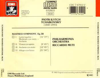CD Pyotr Ilyich Tchaikovsky: Manfred Symphony