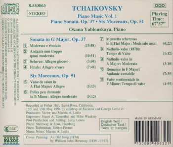 CD Pyotr Ilyich Tchaikovsky: Piano Music Vol. 1: Piano Sonata, Op. 37 / Six Morceaux, Op. 51