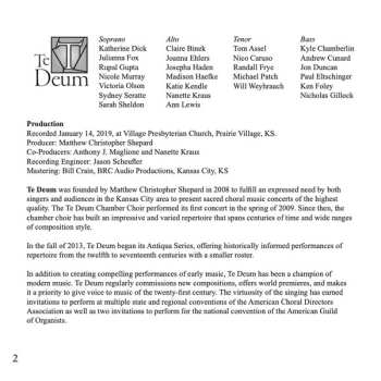 CD Te Deum: Peace & Joy