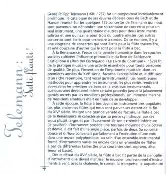 CD Georg Philipp Telemann: Tutti Flauti !