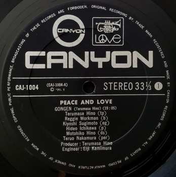 LP Terumasa Hino Quintet: Peace & Love