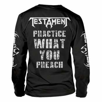 Merch Testament: Tričko S Dlouhým Rukávem Practice What You Preach S