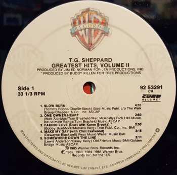 LP T.G. Sheppard: Greatest Hits, Volume II