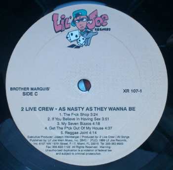 2LP The 2 Live Crew: As Nasty As They Wanna Be