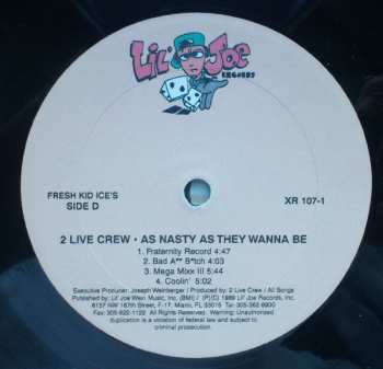 2LP The 2 Live Crew: As Nasty As They Wanna Be