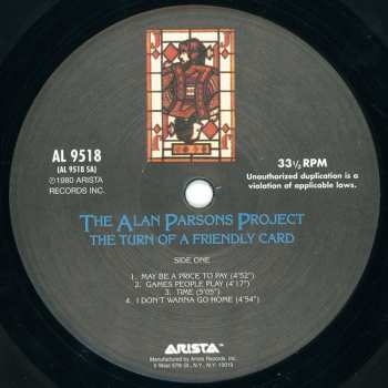 LP The Alan Parsons Project: The Turn Of A Friendly Card