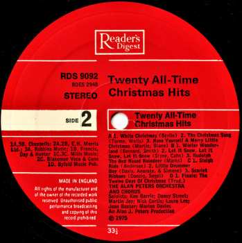 LP The Alan Peters Orchestra And Chorus: 20 All Time Christmas Hits