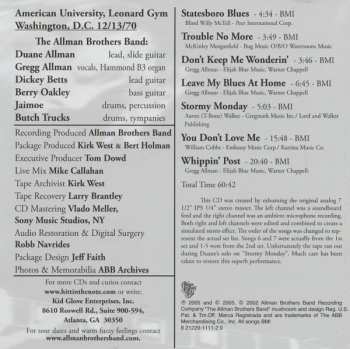 CD The Allman Brothers Band: American University Washington, D.C. 12/13/70